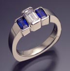  anillo personalizado de talla esmeralda